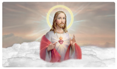 DNSEMP-C-109-BZ Sacred Heart Clouds Bronze